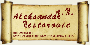 Aleksandar Nestorović vizit kartica